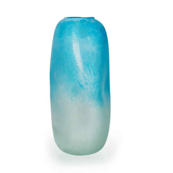 Glass blue vase