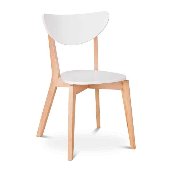 Wooden white chair